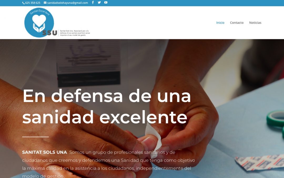 SanitatSolsUna estrena web para convertirse en la plataforma que da voz a los ciudadanos en la defensa de una Sanidad excelente